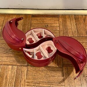 Wolf Designs Maroon Travel Jewelry Bag / Tote / Organizer